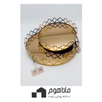 سینی آینه ای طرح شکوفه کوچک Roy