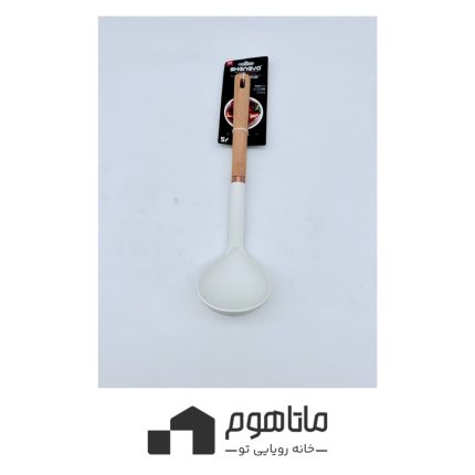 ملاقه دسته بامبو سفید شنگیا کد ۳۱۶۱۰۸