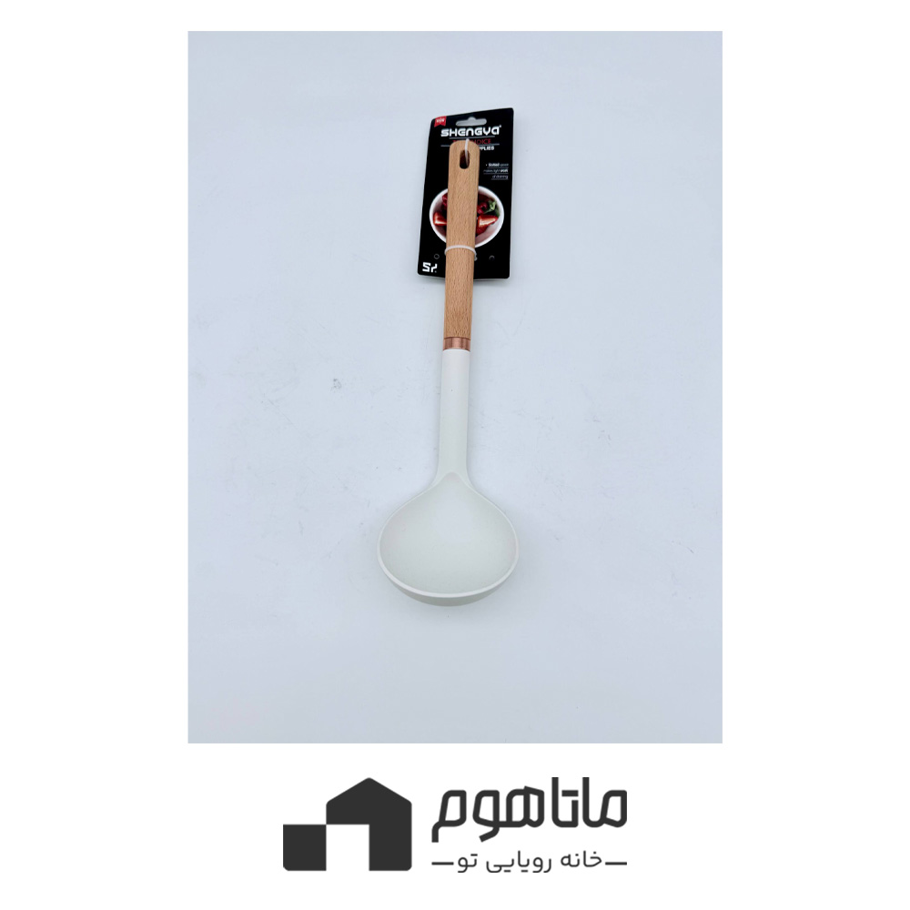 m1047-111 ملاقه دسته بامبو سفید شنگیا کد ۳۱۶۱۰۸